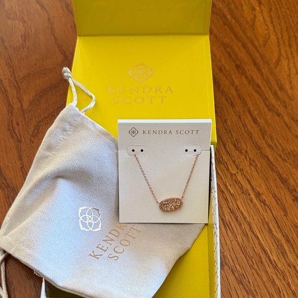Kendra Scott Rose Gold Drusy Necklace - Picture 3 of 3